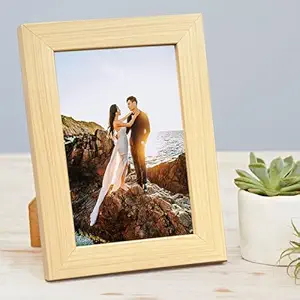 SNAP ART Customized Table Photo Frame With Photo Upload, Birthday, Anniversary Gift for Husband, Couple, Brother, Sister, Parrents (4x6 Inch, Beige)